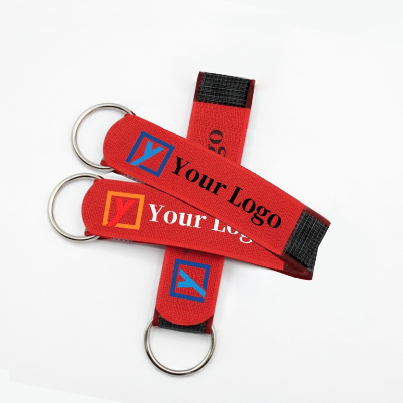 Klettband Schlüsselanhänger mit Metallring